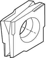 Kennametal - SPHX15T6 Grade KCK15 Carbide Milling Insert - TiN/TiCN/Al2O3 Finish, 0.2598" Thick, 15mm Inscribed Circle - USA Tool & Supply