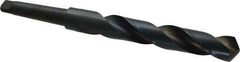 Cleveland - 1-1/4", 3MT 118° Point High Speed Steel Taper Shank Drill Bit - Oxide Finish, 7-7/8" Flute Length, 12-1/2" OAL, Spiral Flute, Series 2411 - USA Tool & Supply