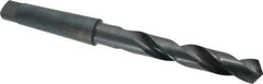 Cleveland - 1", 4MT 118° Point High Speed Steel Taper Shank Drill Bit - Oxide Finish, 6-3/8" Flute Length, 12" OAL, Spiral Flute, Series 2412 - USA Tool & Supply