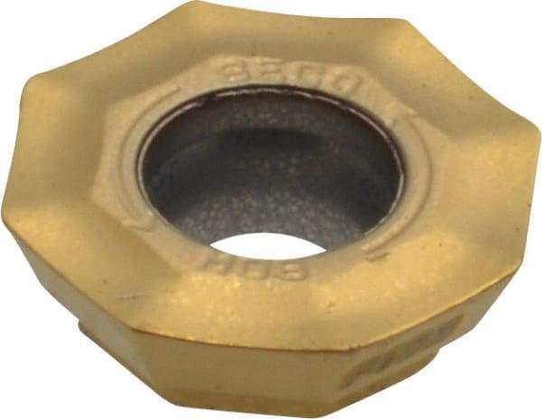 Seco - OFEX05T305 M08 Grade F40M Carbide Milling Insert - TiAlN/TiN Finish, 0.148" Thick, 1/2" Inscribed Circle - USA Tool & Supply