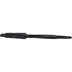 Cleveland - 7/16" Reamer Diam, 0.266" Small End Diam, 2MT Morse Taper Shank, 4-3/8" Flute, Bridge Reamer - USA Tool & Supply