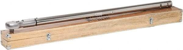 Value Collection - 1" Drive Micrometer Type Ratchet Head Torque Wrench - 660 Ft/Lb to 2,200 Ft/Lb Torque, 60" OAL, 7-1/2 Ft/Lb Graduation - USA Tool & Supply