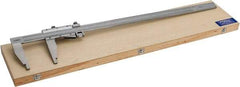 Fowler - 0 to 24" Stainless Steel Vernier Caliper - 0.02mm Graduation, 4" Jaw Depth, 0.003" Accuracy, Includes Inside Diameter, Outside Diameter - USA Tool & Supply