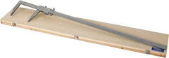 Fowler - 0 to 40" Stainless Steel Vernier Caliper - 0.02mm Graduation, 5-1/2" Jaw Depth, 0.004" Accuracy, Includes Inside Diameter, Outside Diameter - USA Tool & Supply