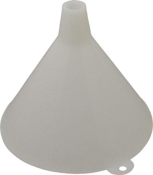 PRO-LUBE - 16 oz Capacity Plastic Funnel - 6" Mouth OD, 3/4" Tip OD, Straight Spout, White - USA Tool & Supply