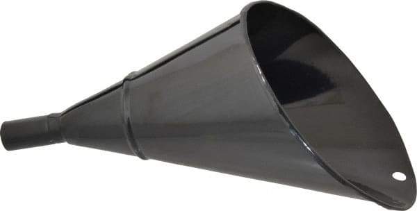 Value Collection - 2 Qt Capacity Steel Funnel - 1" Tip OD, 4" Straight Spout, Black - USA Tool & Supply