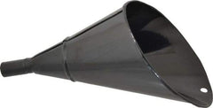 Value Collection - 2 Qt Capacity Steel Funnel - 1" Tip OD, 4" Straight Spout, Black - USA Tool & Supply