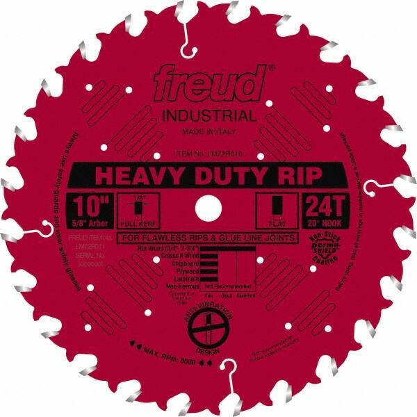 Freud - 10" Diam, 5/8" Arbor Hole Diam, 24 Tooth Wet & Dry Cut Saw Blade - Carbide-Tipped, Standard Round Arbor - USA Tool & Supply