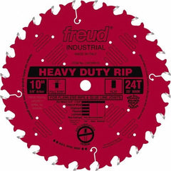 Freud - 10" Diam, 5/8" Arbor Hole Diam, 24 Tooth Wet & Dry Cut Saw Blade - Carbide-Tipped, Standard Round Arbor - USA Tool & Supply