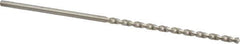 Cleveland - #27, 118° Point, Spiral Flute, High Speed Steel Taper Length Drill Bit - Bright Finish, 3" Flute Length, 5-3/8" OAL, Series 2550 - USA Tool & Supply