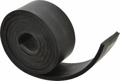 Made in USA - 1/4" Thick x 2" Wide x 60" Long, Plain Backed Buna-N Rubber Strip - Stock Length, 70 Shore A Durometer, 2,500 psi Tensile Strength, -20 to 170°F, Black - USA Tool & Supply