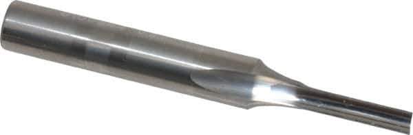 Onsrud - 1/8" Diam, 1/4" Shank Diam, 1/2" Length of Cut, 1 Flute Single Edge Straight Router Bit - 2" Overall Length, Left Hand Cut, Solid Carbide - USA Tool & Supply