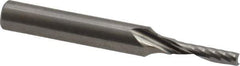 Onsrud - 1/8" Cutting Diam x 1/2" Length of Cut, 1 Flute, Upcut Spiral Router Bit - Uncoated, Right Hand Cut, Solid Carbide, 2" OAL x 1/4" Shank Diam, Single Edge, 21° Helix Angle - USA Tool & Supply