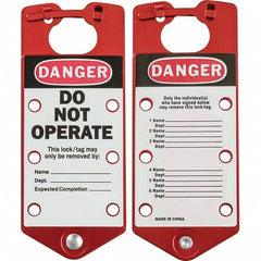 Lockout Hasps; Hasp Type: Scissor-Action; Jaw Type: Single Jaw; Maximum Number of Padlocks: 6; Largest Inside Jaw Diameter (Decimal Inch): 1.4290 in; Smallest Inside Jaw Diameter (Decimal Inch): 1.4290; Inside Jaw Diameter: 1.4290 in; Color: Red; Minimum