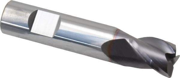 Niagara Cutter - 1/2", 3 Flute, Single End, Solid Carbide, 0.0300 - 0.0350" Corner Radius End Mill - 2-1/2" OAL, 35° Helix, Right Hand Flute, 5/8" LOC, Right Hand Cut - USA Tool & Supply
