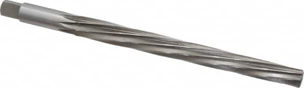 Cleveland - #9 Pin, 0.6066" Diam, 0.4805" Small End, 9/16" Diam Straight Shank, 6-1/16" Flute, Taper Pin Reamer - USA Tool & Supply