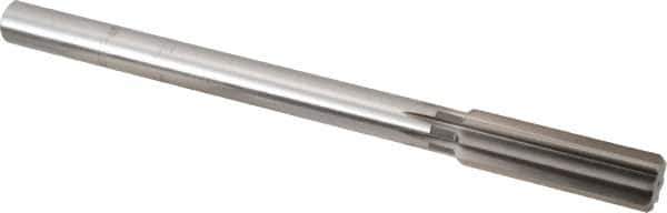 Cleveland - 25/32" High Speed Steel 8 Flute Chucking Reamer - Straight Flute, Straight Shank, 2-1/2" Flute Length, 9-1/2" OAL - USA Tool & Supply