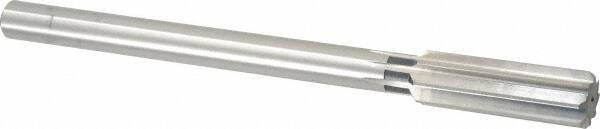 Cleveland - 27/32" High Speed Steel 8 Flute Chucking Reamer - Straight Flute, Straight Shank, 2-1/2" Flute Length, 9-1/2" OAL - USA Tool & Supply