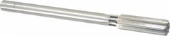 Cleveland - 27/32" High Speed Steel 8 Flute Chucking Reamer - Straight Flute, Straight Shank, 2-1/2" Flute Length, 9-1/2" OAL - USA Tool & Supply