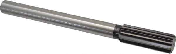 Cleveland - 1-1/8" High Speed Steel 10 Flute Chucking Reamer - Straight Flute, Straight Shank, 2-7/8" Flute Length, 11" OAL - USA Tool & Supply