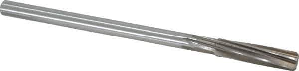 Cleveland - 7/16" High Speed Steel 6 Flute Chucking Reamer - Spiral Flute, Straight Shank, 1-3/4" Flute Length, 7" OAL - USA Tool & Supply