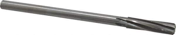 Cleveland - 1/2" High Speed Steel 6 Flute Chucking Reamer - Spiral Flute, Straight Shank, 2" Flute Length, 8" OAL - USA Tool & Supply