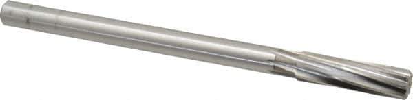 Cleveland - 5/8" High Speed Steel 8 Flute Chucking Reamer - Spiral Flute, Straight Shank, 2-1/4" Flute Length, 9" OAL - USA Tool & Supply