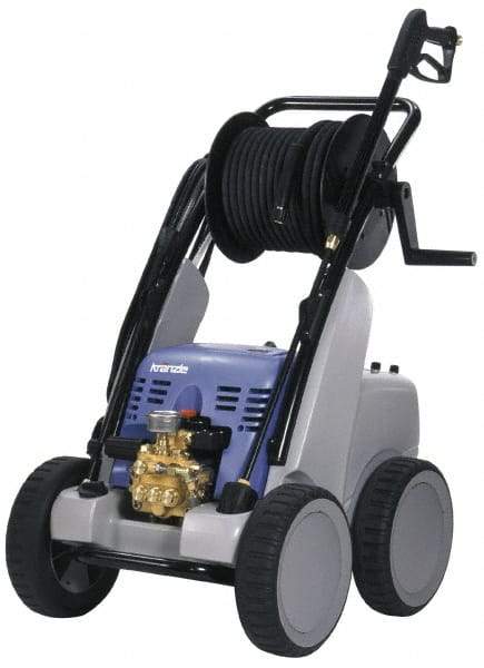 Kranzle - Electric, 5 hp, 2,500 psi, 3.3 GPM, Cold Water Pressure Washer - 65' Hose, 220 Max Volts - USA Tool & Supply