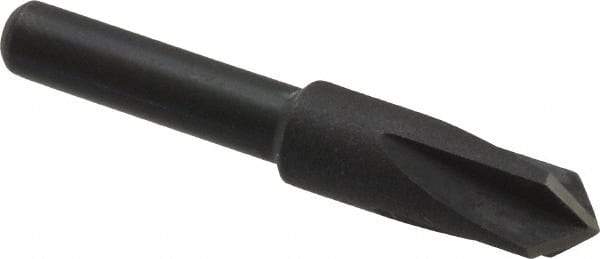 Cleveland - 1/4" Head Diam, 3/16" Shank Diam, 4 Flute 90° High Speed Steel Countersink - Oxide Finish, 1-7/16" OAL, Single End, Straight Shank, Right Hand Cut - USA Tool & Supply