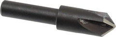 Cleveland - 3/8" Head Diam, 1/4" Shank Diam, 4 Flute 90° High Speed Steel Countersink - Oxide Finish, 1-21/32" OAL, Single End, Straight Shank, Right Hand Cut - USA Tool & Supply