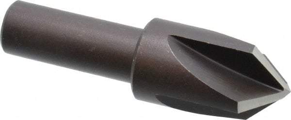 Cleveland - 3/4" Head Diam, 1/2" Shank Diam, 4 Flute 90° High Speed Steel Countersink - Oxide Finish, 2-13/32" OAL, Single End, Straight Shank, Right Hand Cut - USA Tool & Supply