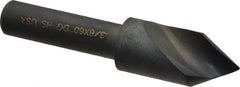 Cleveland - 3/8" Head Diam, 1/4" Shank Diam, 1 Flute 60° High Speed Steel Countersink - USA Tool & Supply