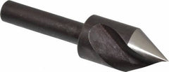 Cleveland - 1/2" Head Diam, 1/4" Shank Diam, 1 Flute 60° High Speed Steel Countersink - Oxide Finish, 1-27/32" OAL, Single End, Straight Shank, Right Hand Cut - USA Tool & Supply