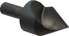 Cleveland - 1-1/4" Head Diam, 1/2" Shank Diam, 1 Flute 60° High Speed Steel Countersink - Oxide Finish, 2-3/4" OAL, Single End, Straight Shank, Right Hand Cut - USA Tool & Supply