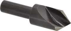 Cleveland - 5/8" Head Diam, 3/8" Shank Diam, 1 Flute 82° High Speed Steel Countersink - Oxide Finish, 2-3/32" OAL, Single End, Straight Shank, Right Hand Cut - USA Tool & Supply