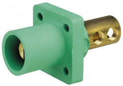 Leviton - 3R NEMA Rated, 600 Volt, 400 Amp, 1/0 to 4/0 AWG, Male, Double Set Screw, Panel Receptacle - 4-1/2 Inch Long, Blue - USA Tool & Supply