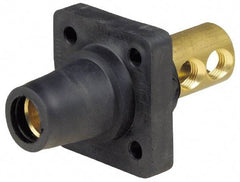 Leviton - 3R NEMA Rated, 600 Volt, 400 Amp, 1/0 to 4/0 AWG, Female, Double Set Screw, Panel Receptacle - 4-1/2 Inch Long, Red - USA Tool & Supply