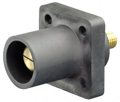 Leviton - 3R NEMA Rated, 600 Volt, 400 Amp, 2 to 4/0 AWG, Male, Threaded Stud, Panel Receptacle - 2.72 Inch Long, White - USA Tool & Supply