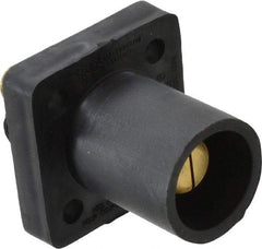 Leviton - 3R NEMA Rated, 600 Volt, 400 Amp, 2 to 4/0 AWG, Male, Threaded Stud, Panel Receptacle - 2.72 Inch Long, Black - USA Tool & Supply