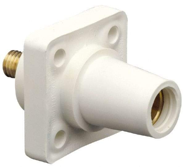 Leviton - 3R NEMA Rated, 600 Volt, 400 Amp, 2 to 4/0 AWG, Female, Threaded Stud, Panel Receptacle - 3.56 Inch Long, Blue - USA Tool & Supply