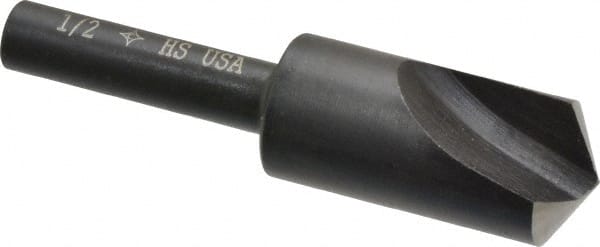Cleveland - 1/2" Head Diam, 1/4" Shank Diam, 1 Flute 120° High Speed Steel Countersink - USA Tool & Supply