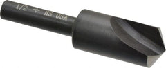Cleveland - 1/2" Head Diam, 1/4" Shank Diam, 1 Flute 120° High Speed Steel Countersink - USA Tool & Supply