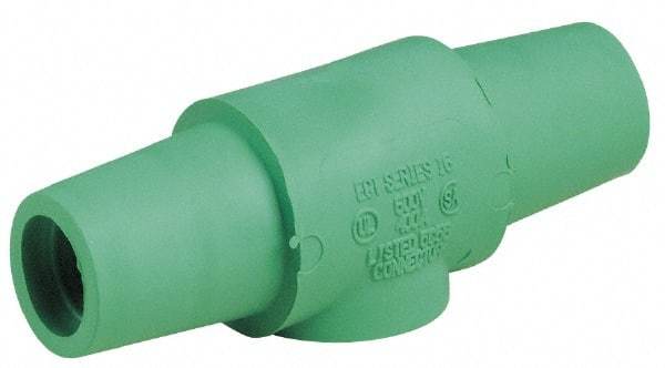 Leviton - 3R NEMA Rated, 600 Volt, 400 Amp, Female-Female, Cam Type, Single Pole Plug and Connector - 4-1/2 Inch Long, White - USA Tool & Supply