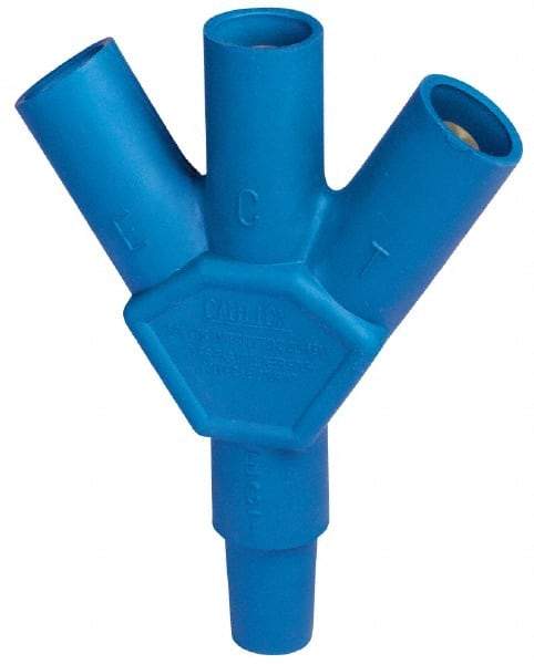 Leviton - 3R NEMA Rated, 600 Volt, 400 Amp, Female-Male-Male-Male, Cam Type, 3-Fer Single Pole Plug and Connector - Green - USA Tool & Supply