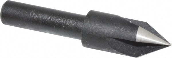 Cleveland - 3/8" Head Diam, 1/4" Shank Diam, 3 Flute 60° High Speed Steel Countersink - USA Tool & Supply
