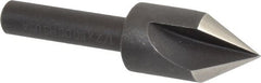 Cleveland - 1/2" Head Diam, 1/4" Shank Diam, 3 Flute 60° High Speed Steel Countersink - USA Tool & Supply