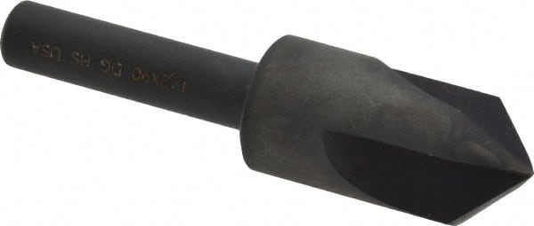 Cleveland - 1/2" Head Diam, 1/4" Shank Diam, 3 Flute 90° High Speed Steel Countersink - USA Tool & Supply
