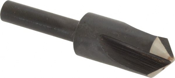 Cleveland - 1/2" Head Diam, 1/4" Shank Diam, 3 Flute 100° High Speed Steel Countersink - USA Tool & Supply