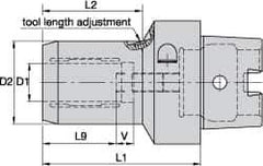 Kennametal - HSK50C Taper Shank, 20mm Hole Diam, Hydraulic Tool Holder/Chuck - 41.6mm Nose Diam, 80mm Projection, 40mm Clamp Depth, 15,000 RPM, Through Coolant - Exact Industrial Supply