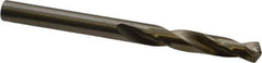 Cleveland - #11 135° Spiral Flute Cobalt Screw Machine Drill Bit - Oxide/Gold Finish, Right Hand Cut, 1-3/16" Flute Length, 2-1/4" OAL, Split Point, Straight Shank - USA Tool & Supply